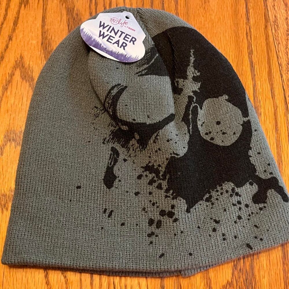 Men's Gray/Black Beanie NWT